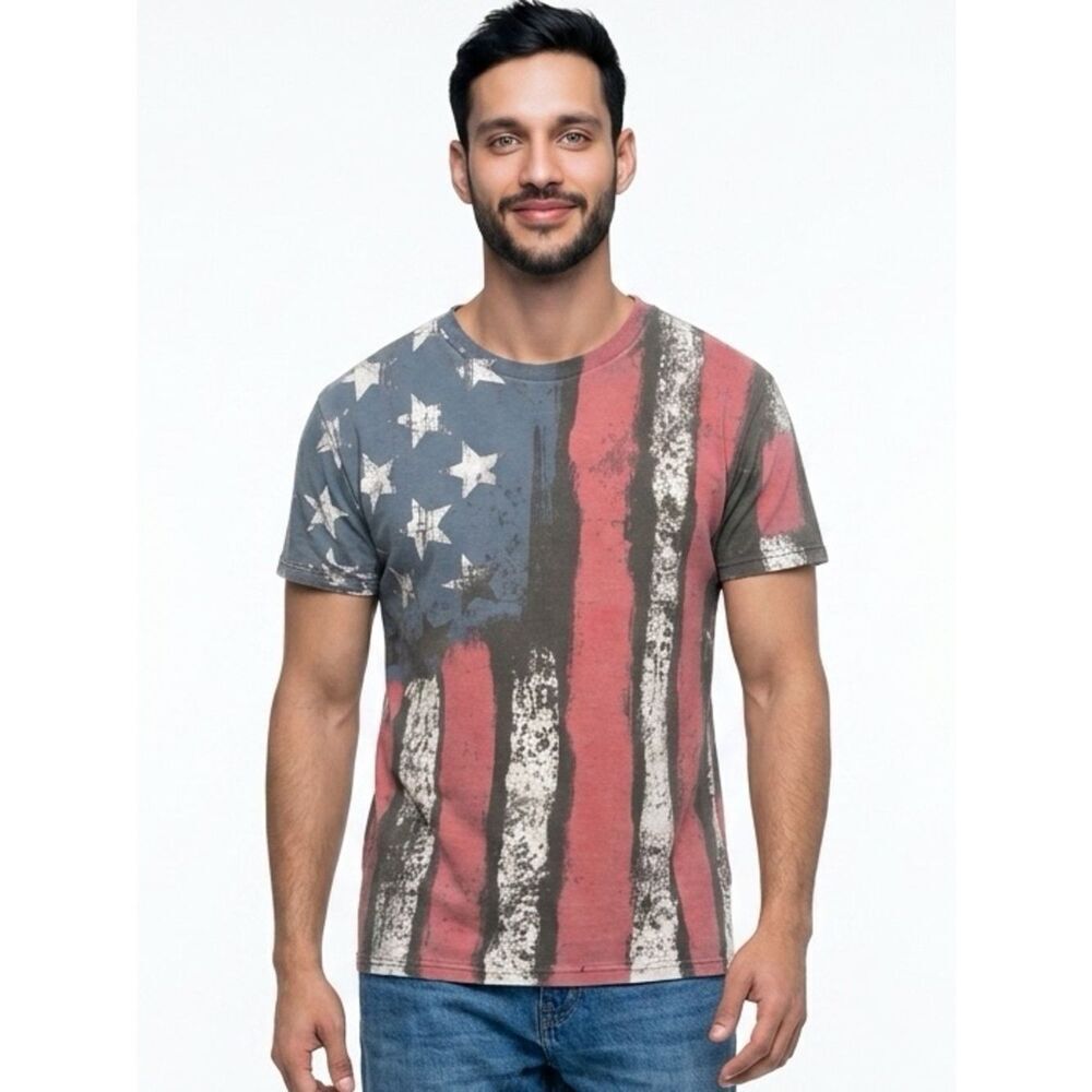 IT’S ABOUT THE ART | American Flag Graphic Tee Men’s Size Small or XLarge